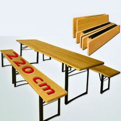 Mesa + 2 Bancos Corridos XXL