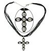 Colar com Cruz de Cristal