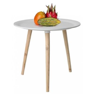 Mesa de Apoio Redonda Madeira 48cm