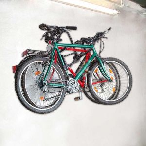Suporte de Parede Rebatível para 2 Bicicletas